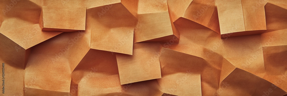 Poster detailed texture of medium brown paper with small squares and varied surface characteristics