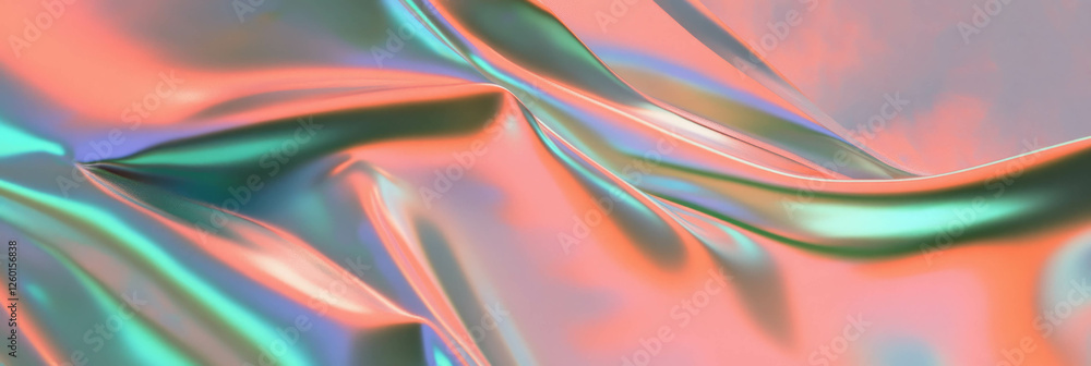 Poster metallic paint texture showcases chameleon effect with shifting colors and gradients