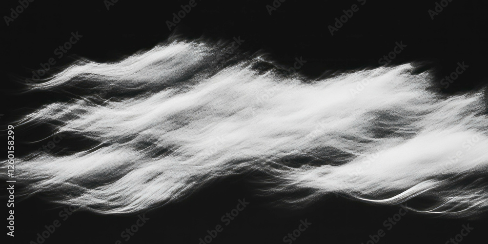 Poster Mottled black and white texture with blurred cloud-like patterns and soft gradient effect