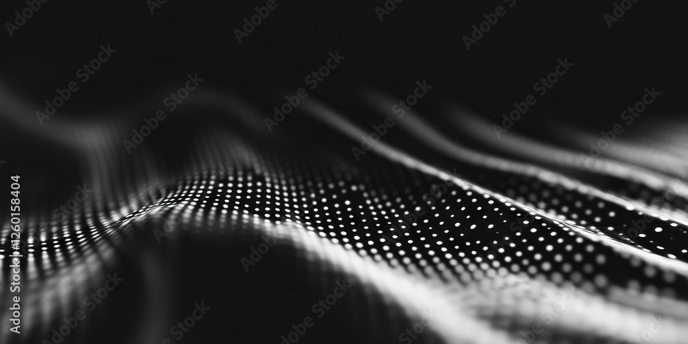 Aufkleber Exploring the depth of black and white mottled texture with geometric patterns