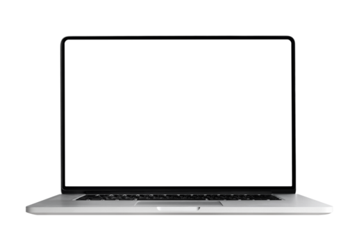 Modern computer,laptop with blank screen background.not ai generated