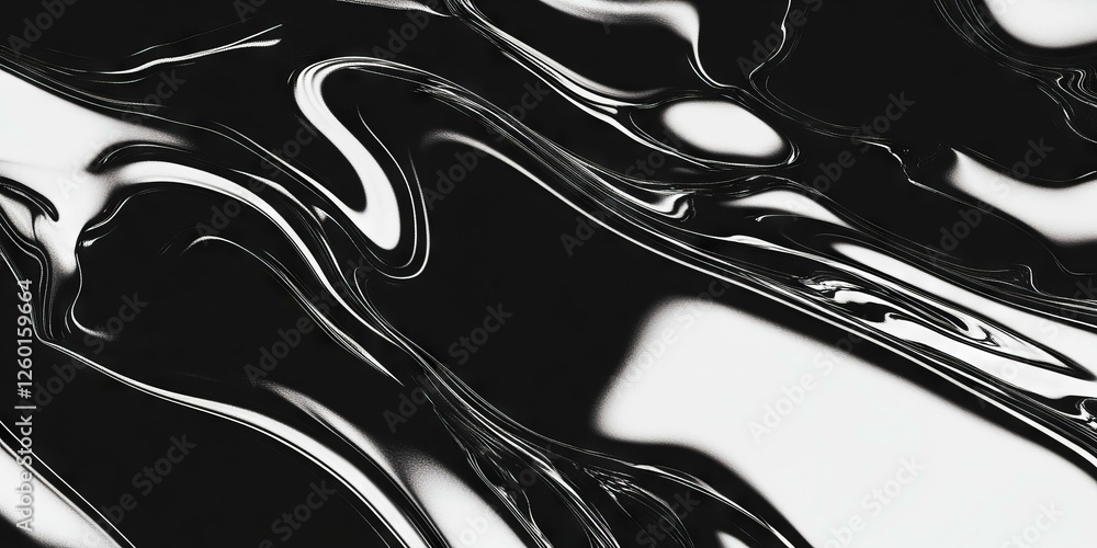 Poster Mottled black and white texture with smooth areas and soft gradient on a dark background