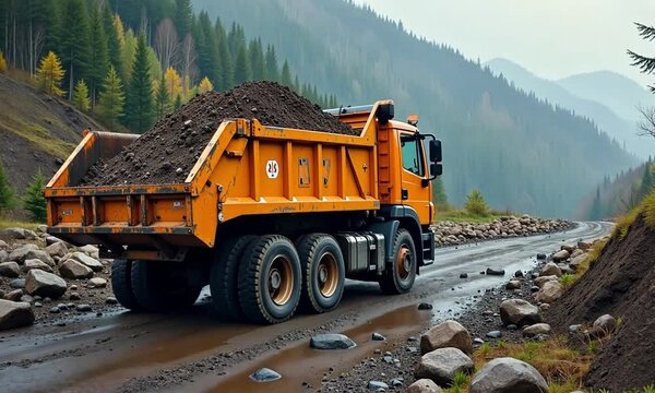 Truck with Dump: Heavy Duty Vehicle for Loading and Unloading Materials