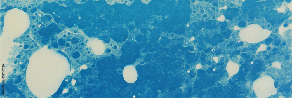Poster soft mottled blue and white texture with scattered spots and subtle detailing