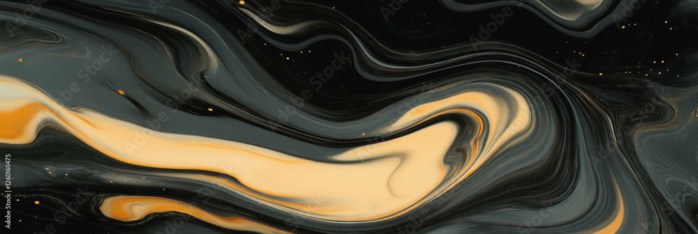 Poster Swirling patterns of mottled brown and beige create a captivating abstract texture