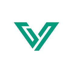 Abstract Letter V Logo design vector template on white background