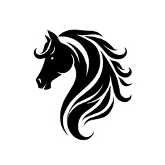 Elegant horse silhouette logo