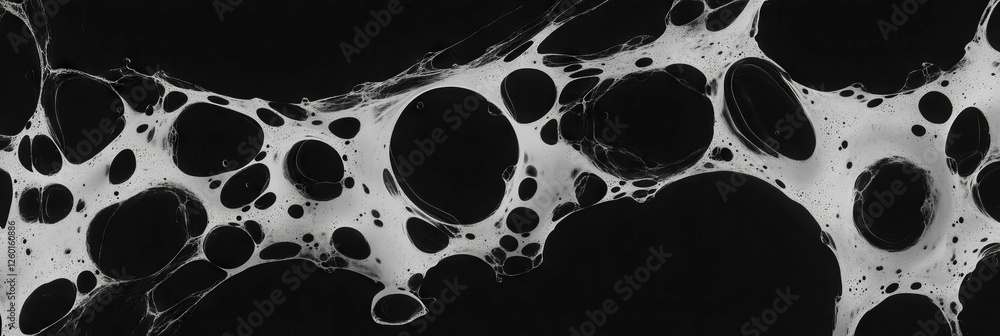Poster Mottled gray and black texture with dense spots and shadows creating an abstract pattern