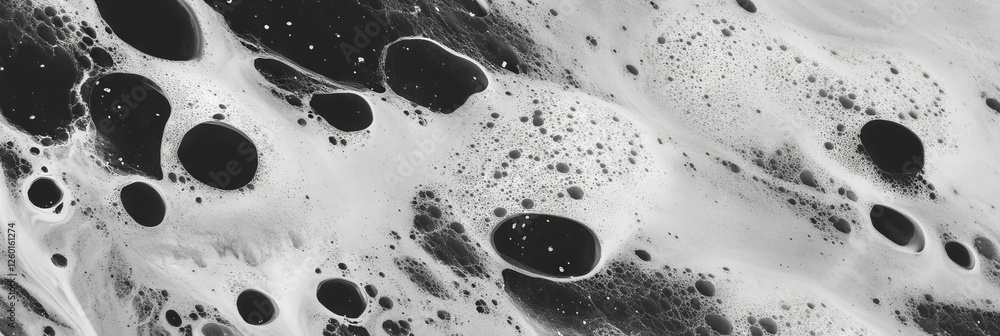 Poster Mottled gray and white texture with fine speckled patterns creating abstract visual interest