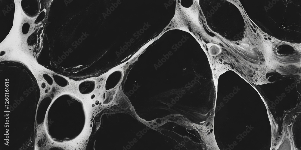 Poster mottled grayscale texture with high contrast against a dark background