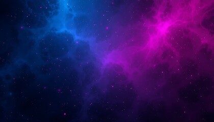 Naklejka premium Stunning Cosmic Nebula: Vibrant Purple and Blue Galaxy Space Background
