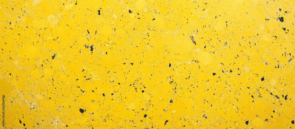 Poster vibrant yellow textured background with subtle specks of black and gray, ideal for abstract design o