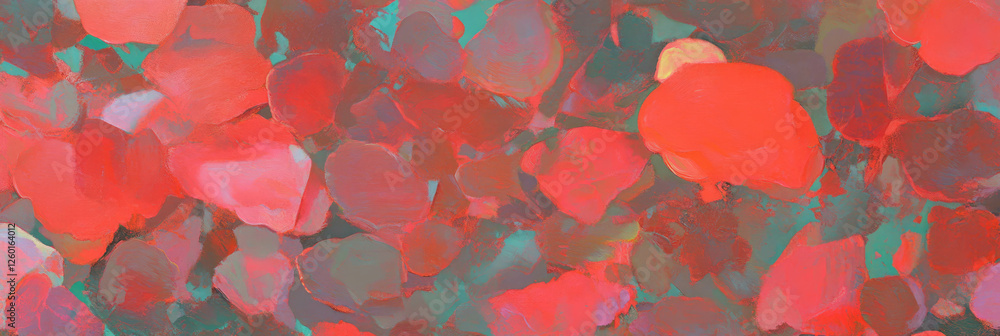 Poster Mottled red and gray texture with bright highlights and overlapping patterns