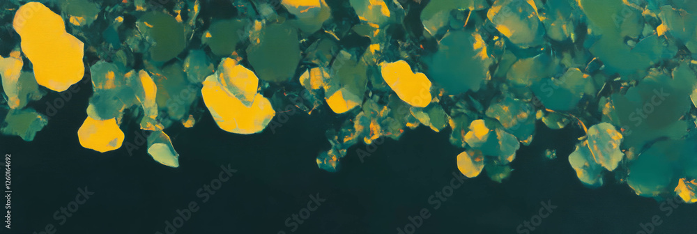 Aufkleber Mottled yellow and green texture with sharp edges creating deep shadows