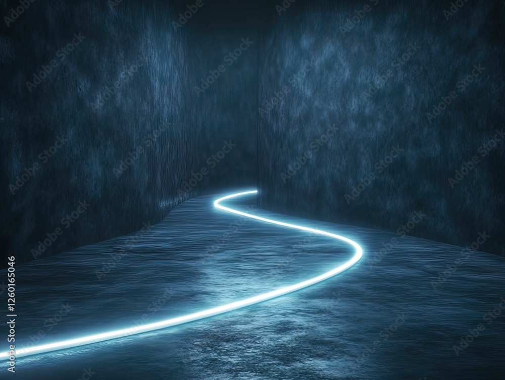 Poster glowing pathways representing organizational concepts abstract environment digital futuristic viewpo