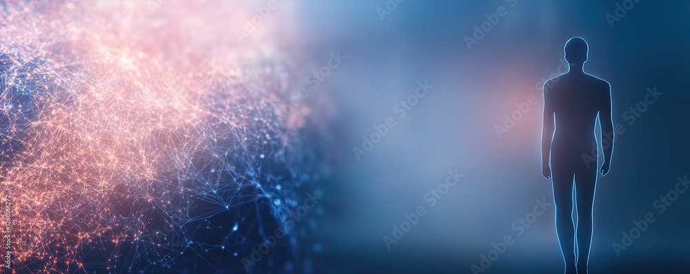Poster emerging digital resilience virtual space abstract futuristic environment surreal perspective concep