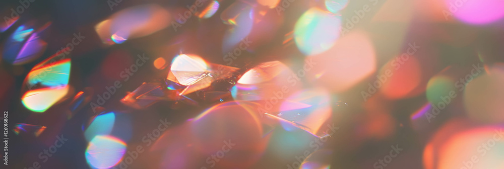 Poster overlapping crystal flares create stunning light effects in varying textures and colors