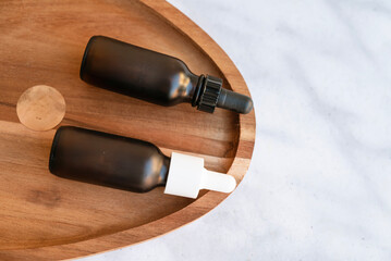 Amber Glass bottle with vitamin C  serum 