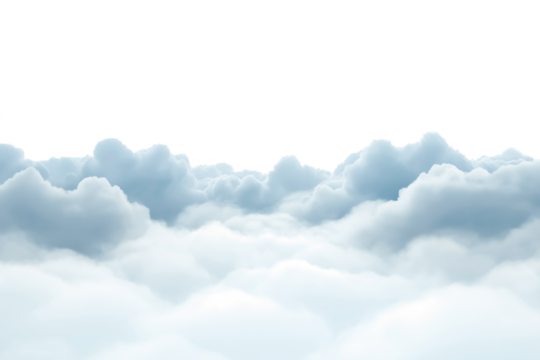 Blue heaven clouds in sky isolated on transparent white background