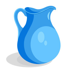 Jug blue vector image without background.eps