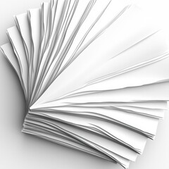 A Minimalist Study on Isolation Featuring a Pile of Pristine White Papers on an Empty White Surface