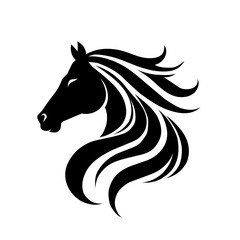 Elegant horse silhouette logo