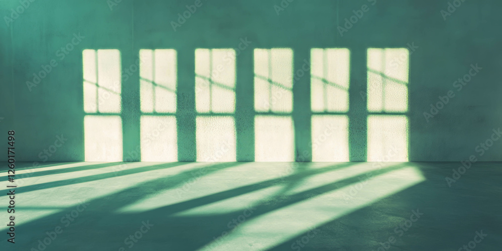 Poster Texture of oxidized silver wall with subtle grunge patterns and soft shadows at dawn