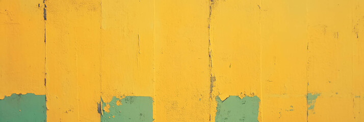 Obraz premium Faded textures of a pale yellow wall with subtle grunge elements and paint wear over time