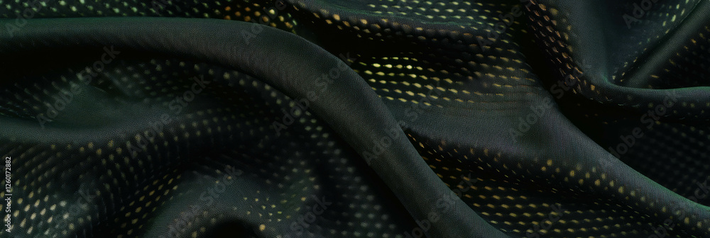Poster exploring the unique textures of perforated nylon and matte steel