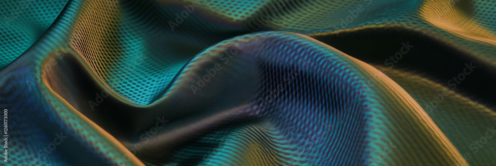 Poster unique texture of perforated nylon leatherette with matte zinc and textured shale fabric
