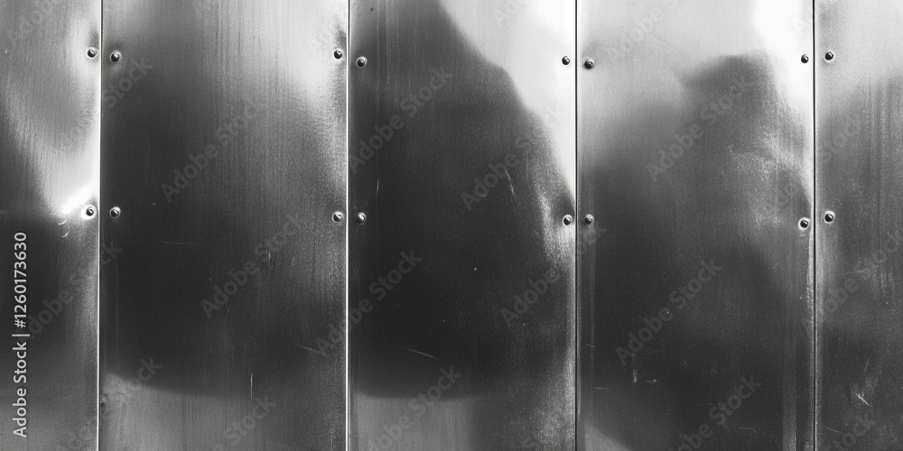 Poster polished silver wall texture with grunge overlay and deep shadows creating a dramatic effect