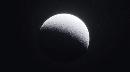 Moon, space, craters, dark background, cosmic landscape, science fiction