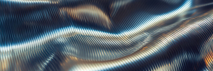 Naklejka premium Ribbed nylon and textured metal surface showcasing glossy marble accents in dynamic light