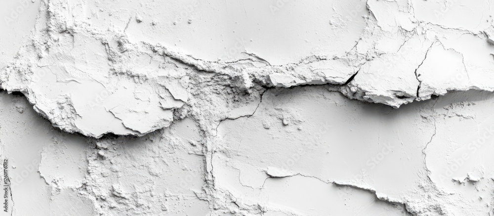 Poster worn white concrete texture with deep scratches and rough areas in shades of gray, creating a rustic