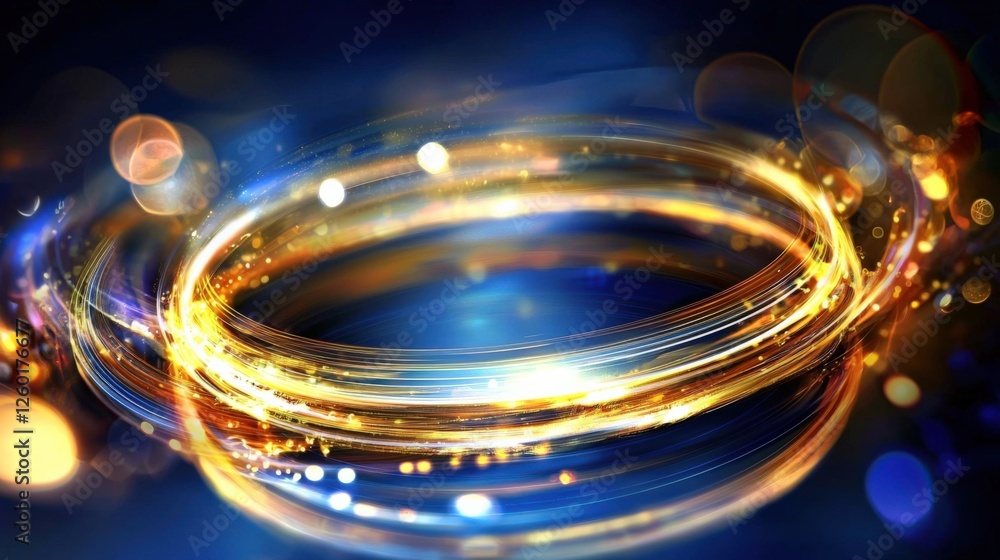 Poster dynamic light swirls abstract art visual display digital environment close-up perspective energy and