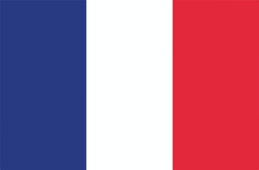 A clean, vibrant representation of the French flag, showcasing the iconic blue, white, and red tricolor.