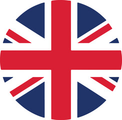 Circular United Kingdom Flag Design for Graphic Projects