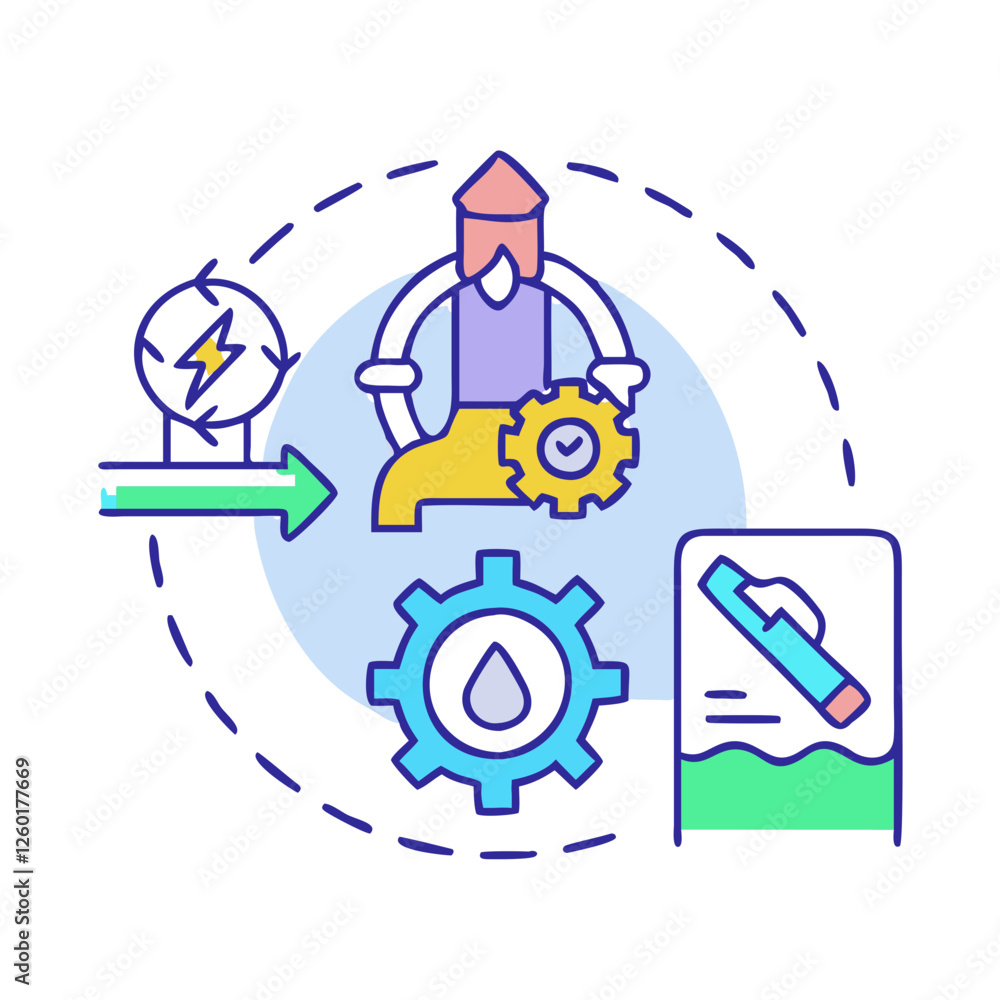 Aufkleber midstream operations icon, midstream operations vector illustration-simple illustration of midstream
