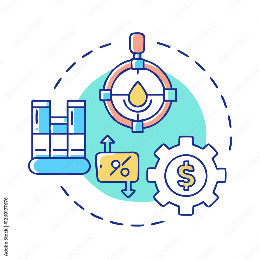 Aufkleber midstream operations icon, midstream operations vector illustration-simple illustration of midstream