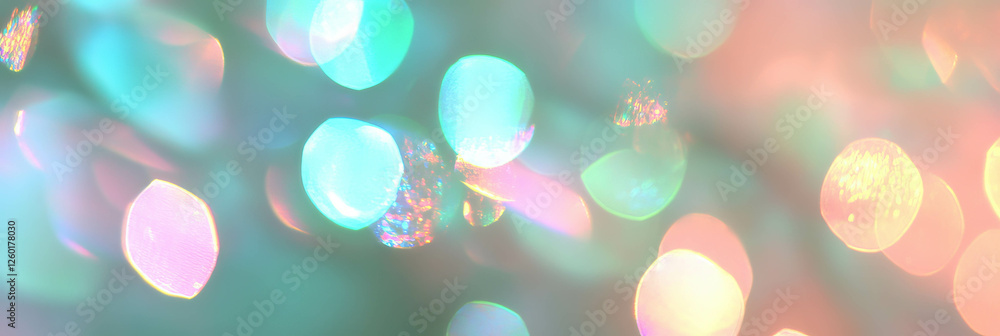 Poster Scattered small bokeh creates a subtle sparkling effect with soft light
