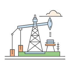 oil field icon, oil field vector illustration-simple illustration of oil field, perfect for oil field logos and icons