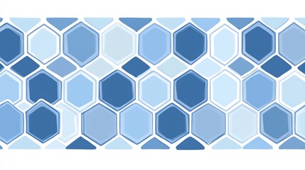 Abstract Blue Hexagon Pattern Soft Light Subtle Texture. AI Generated