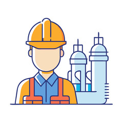 refinery worker icon, refinery worker vector illustration-simple illustration of refinery worker, perfect for refinery worker logos and icons