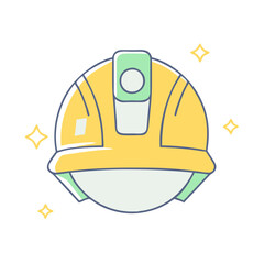 Fototapeta premium safety helmet icon, safety helmet vector illustration-simple illustration of safety helmet, perfect for safety helmet logos and icons