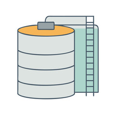 storage tank icon, storage tank vector illustration-simple illustration of storage tank, perfect for storage tank logos and icons