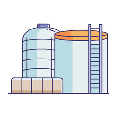 storage tank icon, storage tank vector illustration-simple illustration of storage tank, perfect for storage tank logos and icons