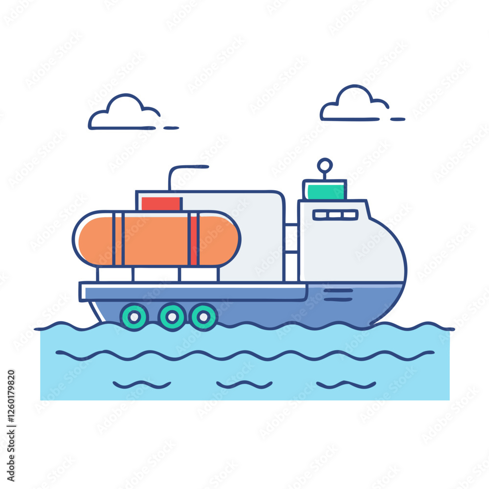 Aufkleber tanker loading icon, tanker loading vector illustration-simple illustration of tanker loading, perfe