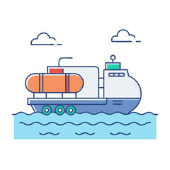 tanker loading icon, tanker loading vector illustration-simple illustration of tanker loading, perfect for tanker loading logos and icons