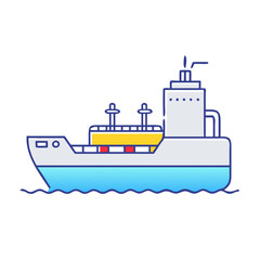 tanker ship icon, tanker ship vector illustration-simple illustration of tanker ship, perfect for tanker ship logos and icons