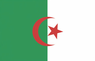 The flag of Algeria, a symbol of national identity.